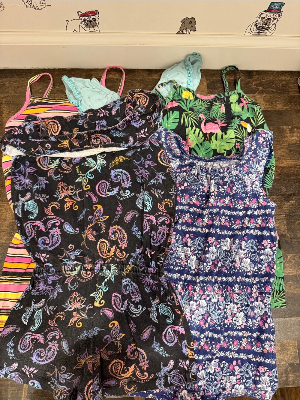 5 Rompers. Size 4T & 5T